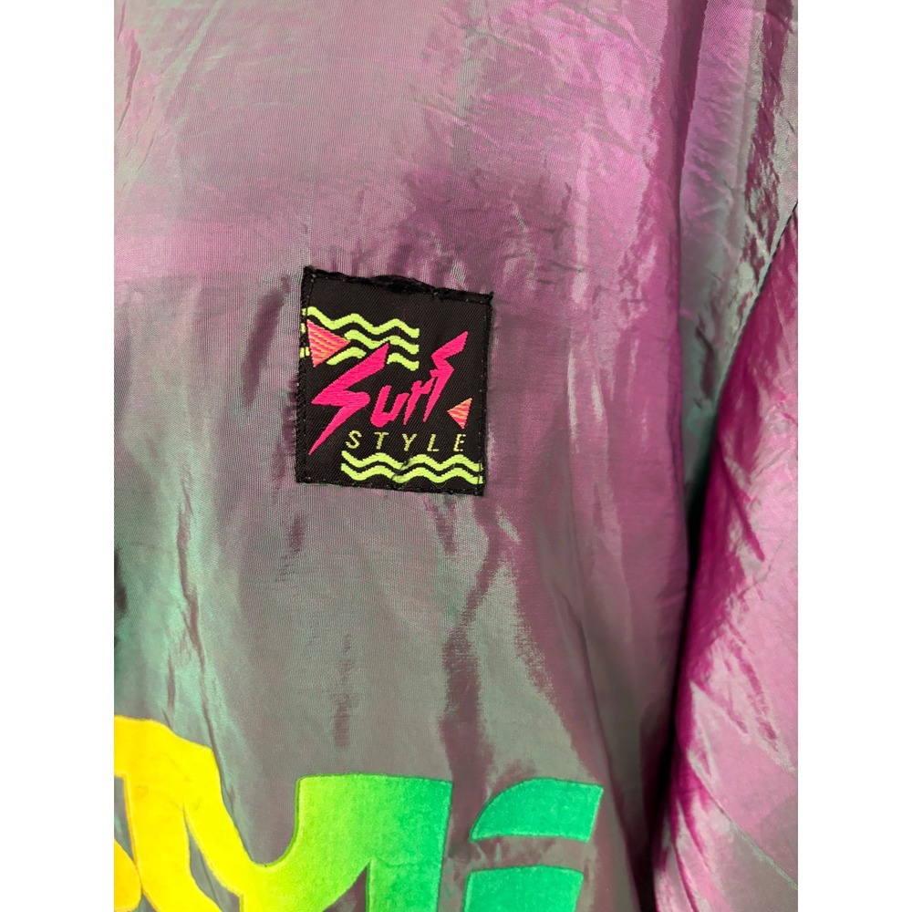 Vintage Surf Style Interplanetary Body Gear Iridescent Windbreaker 90s OSFA - Picture 3 of 6